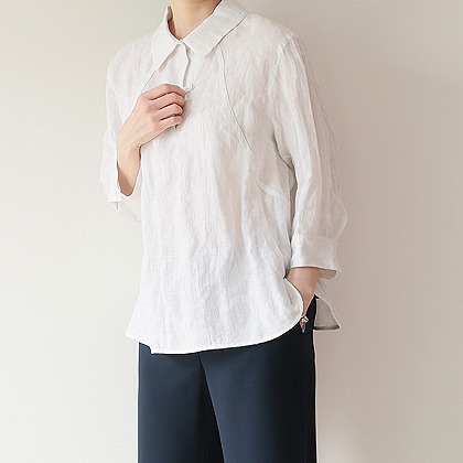반오픈 linen 509 blouse