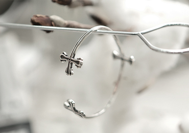 십자가 포인트 silver bracelet